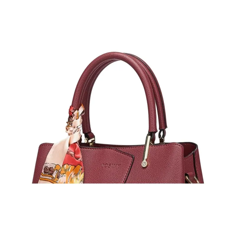 JOSINY Fabric, Synthetic Leather One Shoulder Handbag Medium Size Women's Multicolor-7