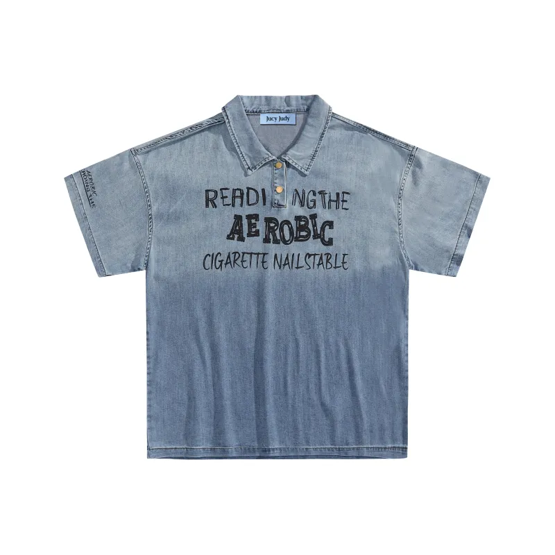 JUCY JUDY Polo Shirt Unisex Blue-0