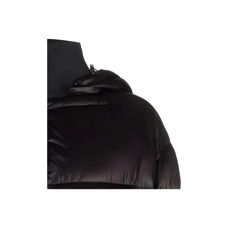 Patrizia Pepe Cropped Hooded Down Jacket-4