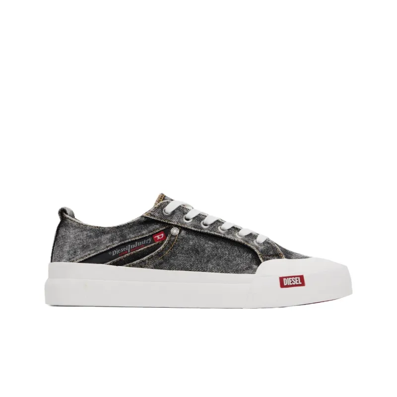 DIESEL S Athos Low Top Canvas Shoes Men's Gray-1