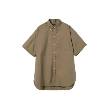 Beams Shirts Men Olive Green