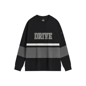 XTEP Sweatshirt Men's Jet Black/Subdued Gray/Cotton White