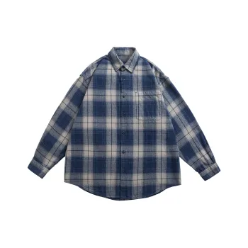 HOKLV Shirts Unisex Green Plaid