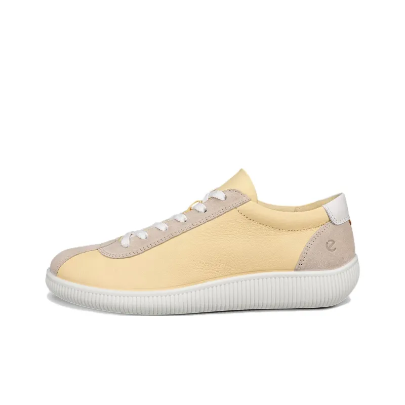 Ecco SOFT ZERO Anti Slip Wear Resistant Low Top Casual Shoes Women's Yellow-0