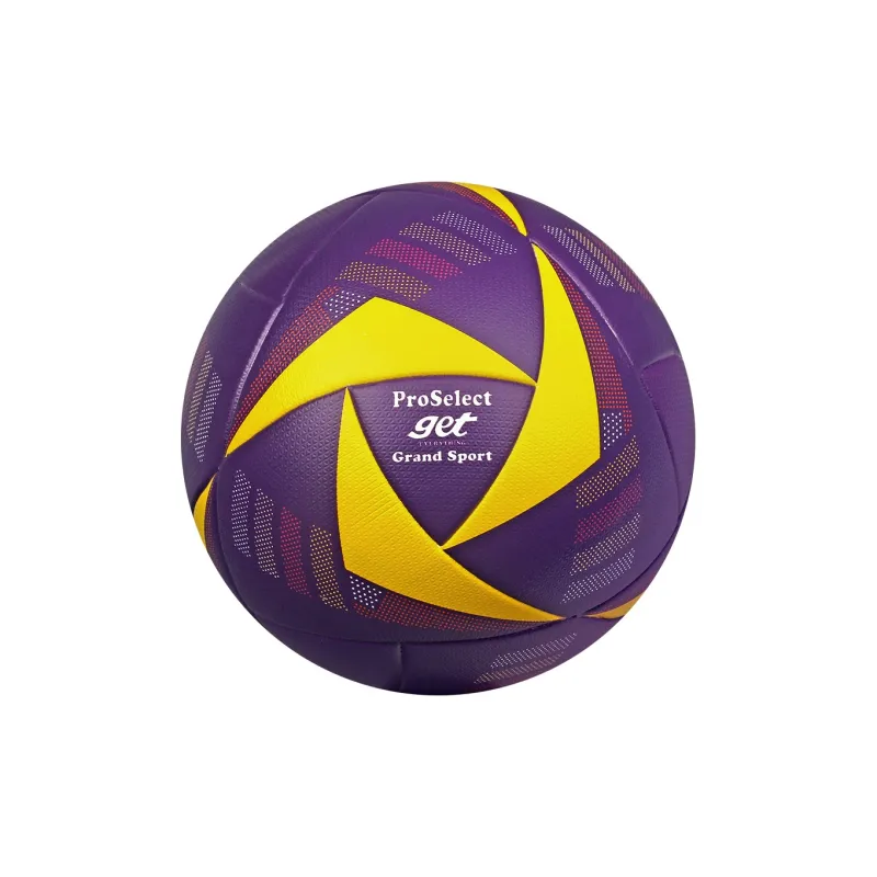 ProSelect Size 5 Soccer PU Seamless Thermal bonding Unisex Purple Yellow-1