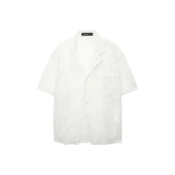 UNVESNO Shirts Unisex Lace White
