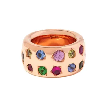 POMELLATO 18K Rose Gold, Diamond Rings Unisex