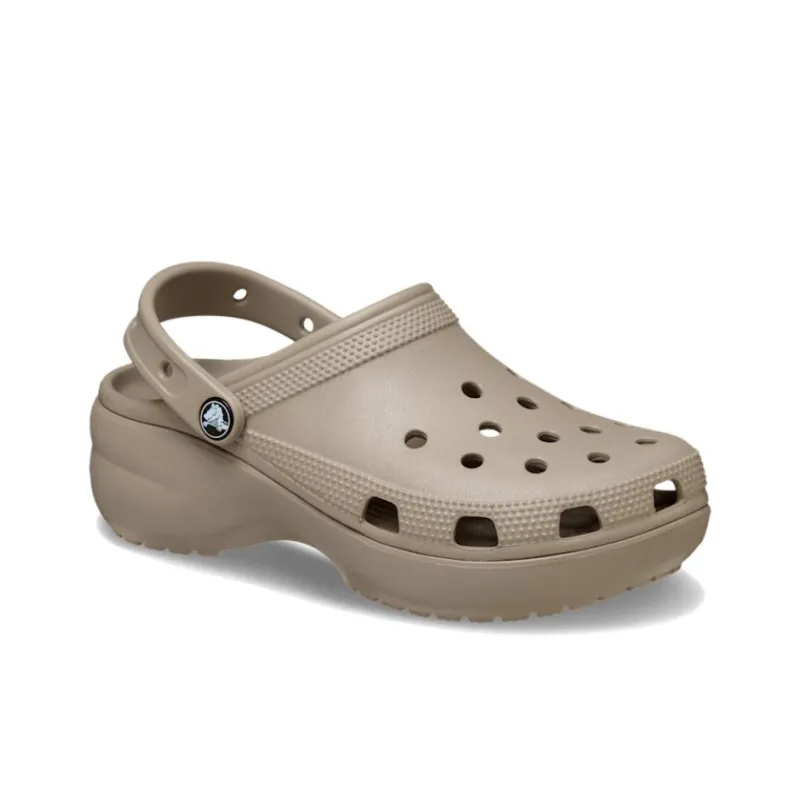 Crocs Classic Platform Clog Clogs Women's Taupe-1