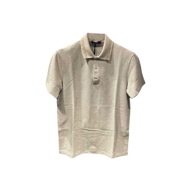 VERSACE SS24 Polo Shirt Men's Gray-0