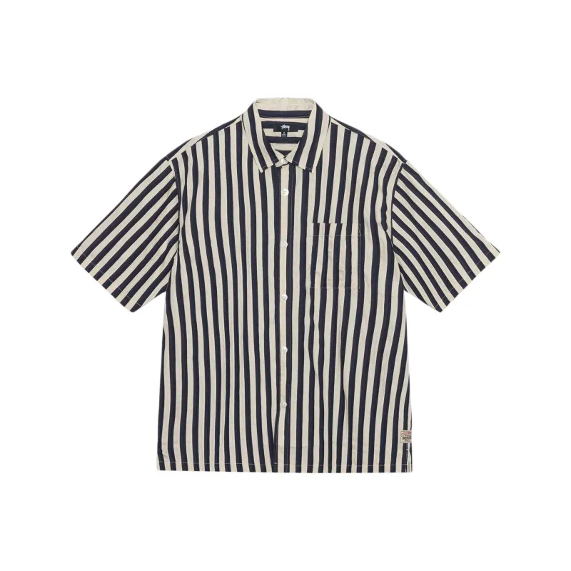 Stussy Boxy Flat Striped Hem Shirt-0