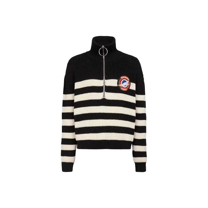 BALMAIN Trucker Striped Pullover-0