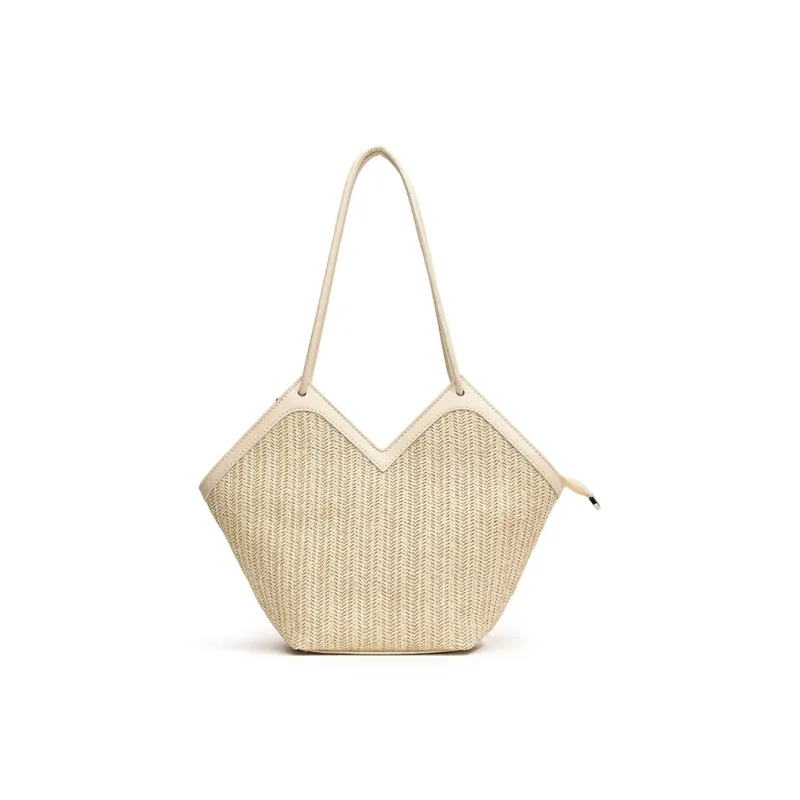 Wenpercy Straw Woven Shoulder Bag Regular Women's Multicolor-9