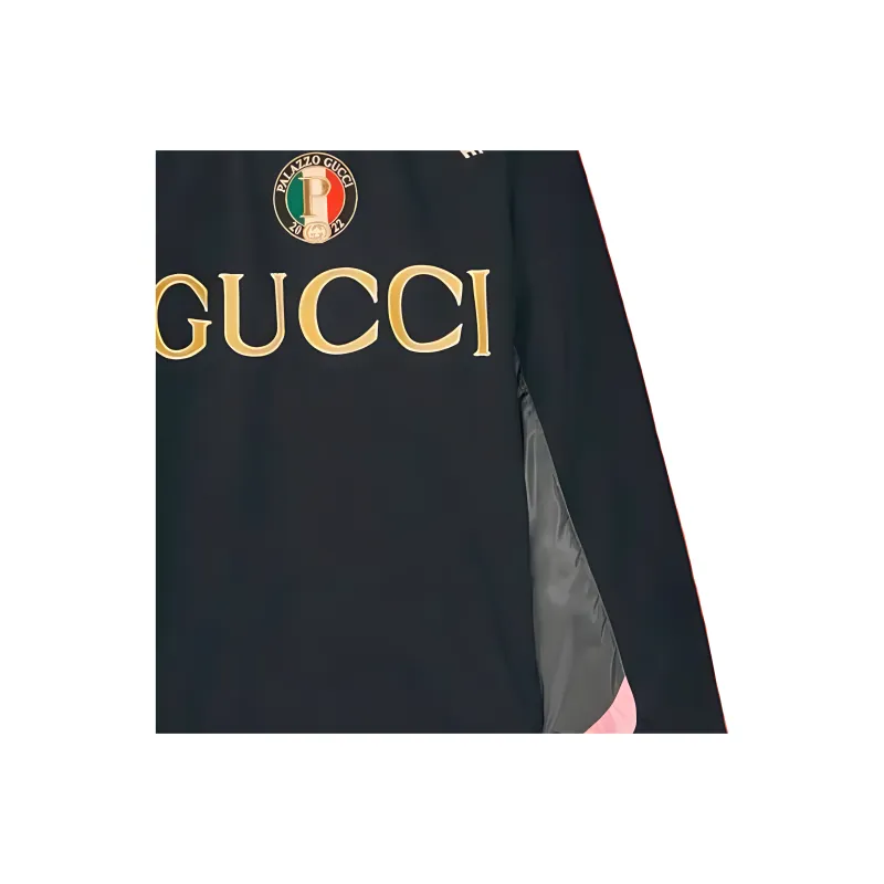 Palace X GUCCI Nylon Patches Track Jacket Black-5