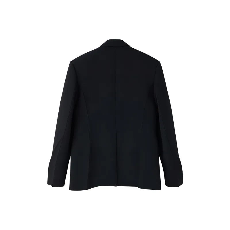 RECTO FW24 TWIST TWILL WOOL TAILORED JACKET Jackets Coats Women's Black-1