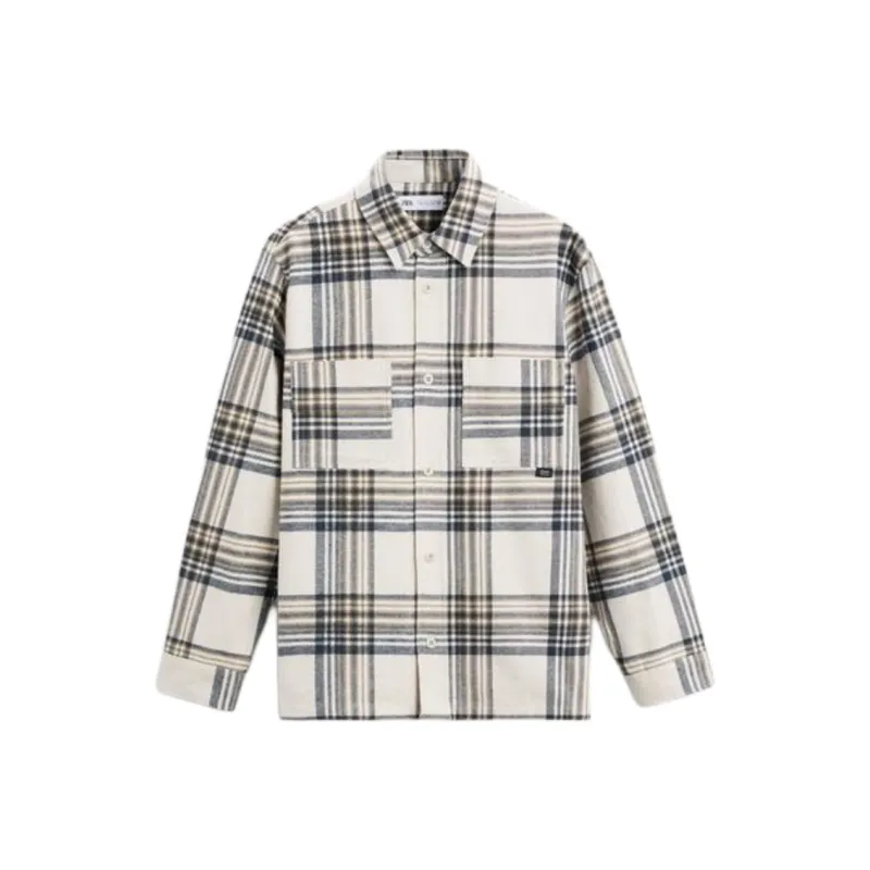 ZARA Shirts Men Sea Blue-0
