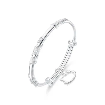 Master Kim Sterling Silver Adjustable Bangle Women's