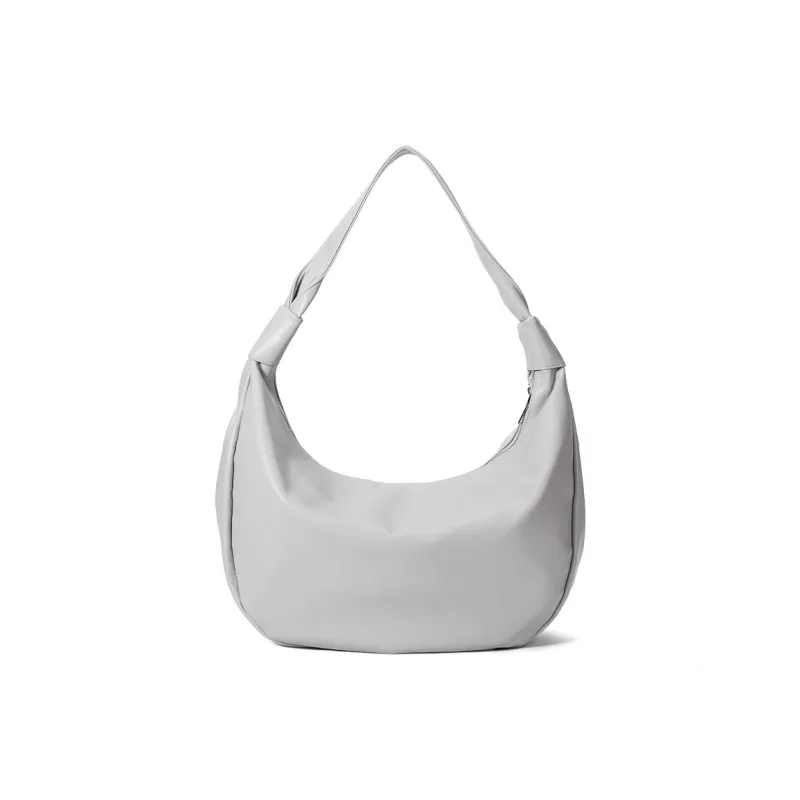 Dubaolu Synthetic Leather Shoulder Bag Large Size Women's Ecru/Gray/Black-8