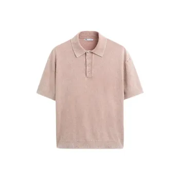 ZARA Polo Shirt Men's Light Pink