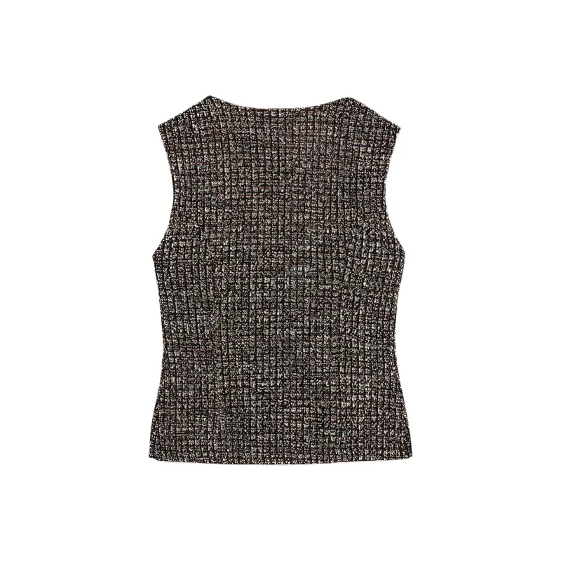 ZARA Tank Tops Women's Burgundy Burgundy-1