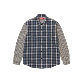 Supreme Houndstooth Plaid Flannel Shirt