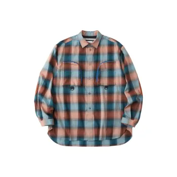 White Mountaineering Shirt Men's Orange/Blue