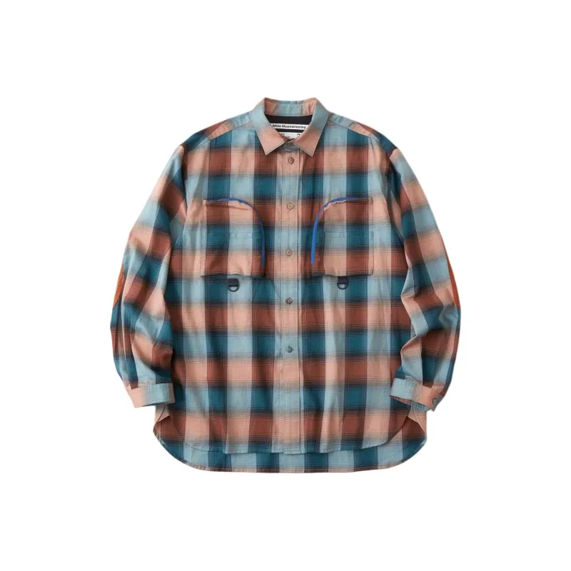 White Mountaineering Shirt Men's Orange/Blue-0