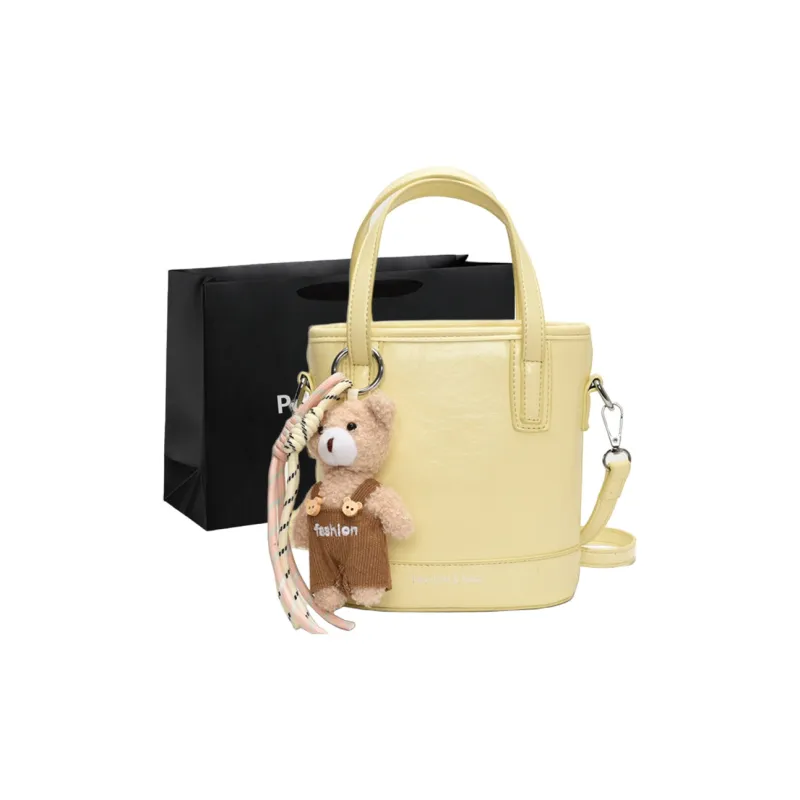 PINK·LAND PU Handbag Regular Women's Yellow/Black/Blue/Pink/Ecru-0
