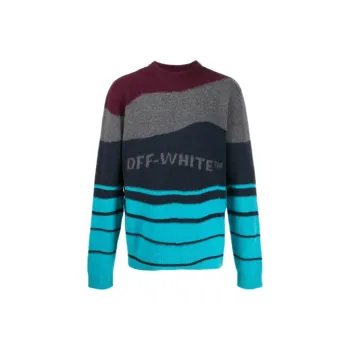 OFF WHITE Striped Knitted Jumper