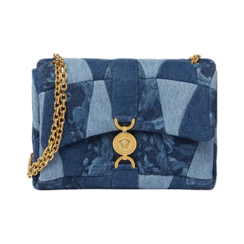 FANSIZHE Kleio Cotton Shoulder Bag Women's Blue-0
