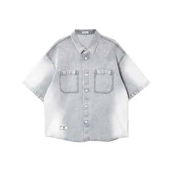 JACK JONES· Shirt Men's A17 Medium Gray Denim