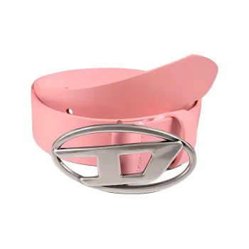 DIESEL B1DR Oval D Logo Plaque Belt