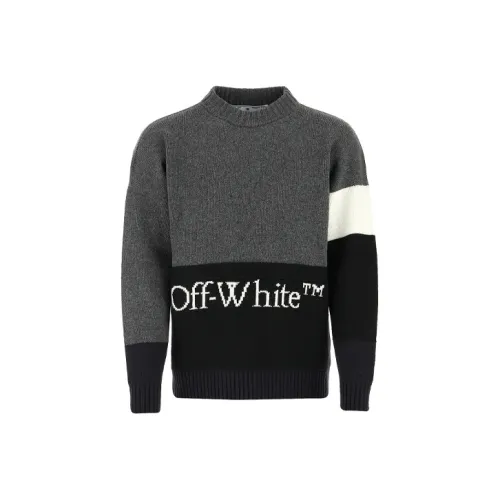 OFF WHITE Color Block Logo paisley Sweater
