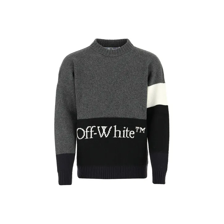 OFF WHITE Color Block Logo Sweater-0