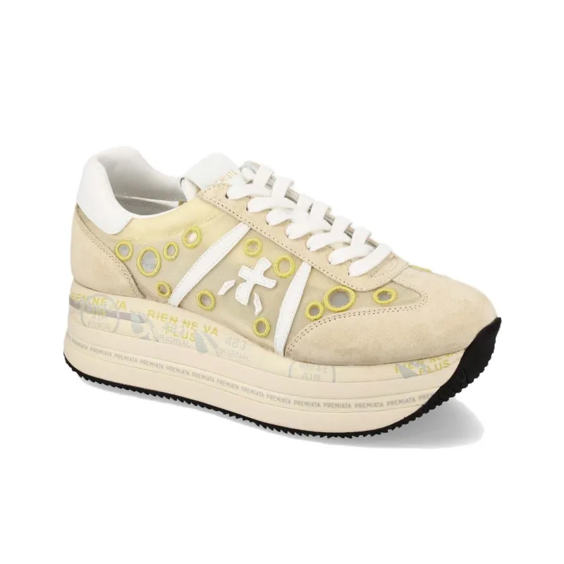 PREMIATA BETH 7382 Low Top Casual Shoes Women's Beige-2