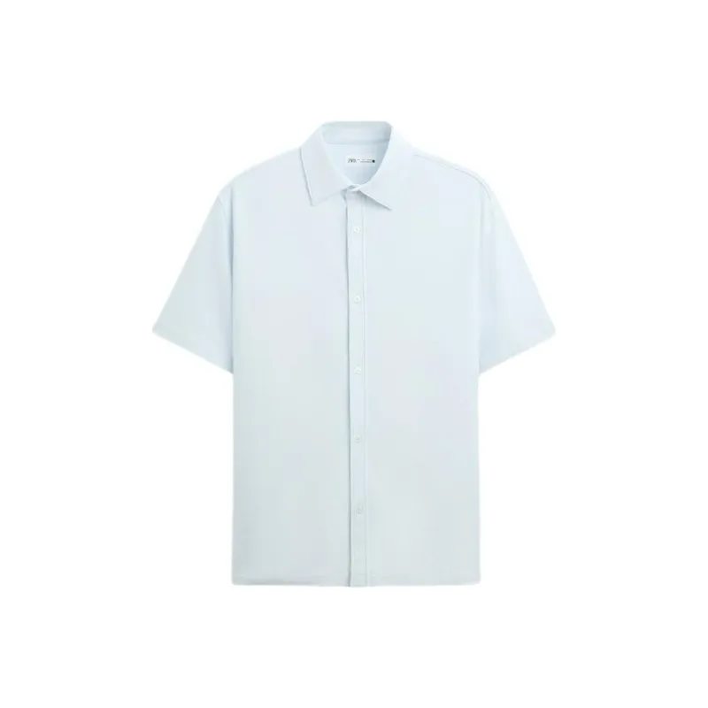 ZARA Shirts Men Sky Blue-0