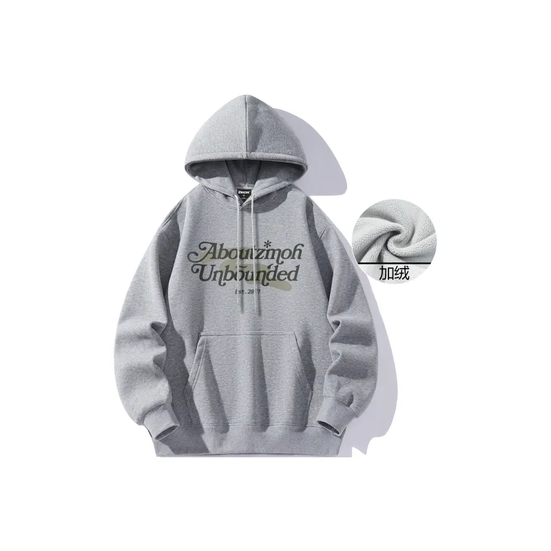ZMOH Fleece Lined Hoodie Unisex Couple's-16