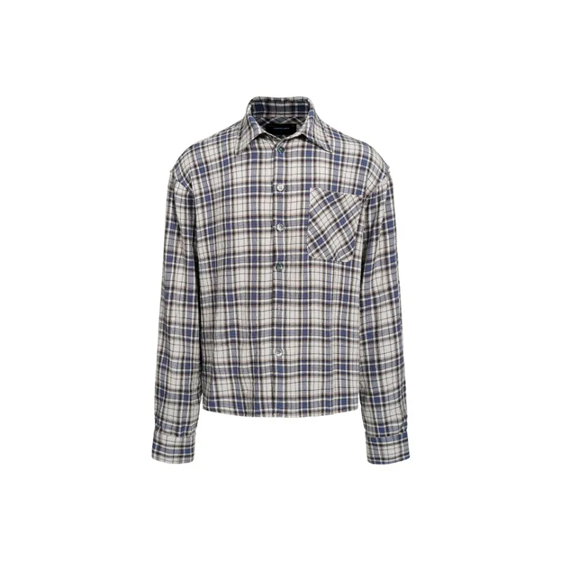 TERRA INCOGNITA SS25 Shirt Unisex Light Blue Plaid-0