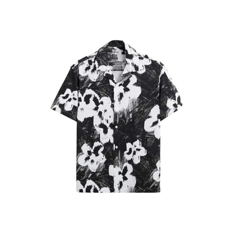 ZARA Shirts Men Gray White-0