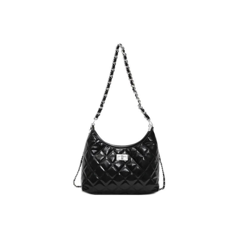 XIANGSU PU Shoulder Bag Women's Ecru/Silver/Black/Blue/Pink-12