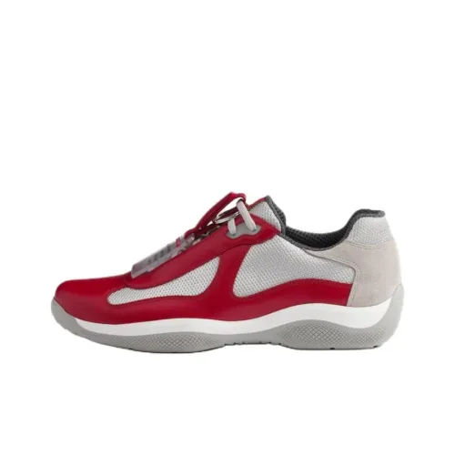 PRADA America's Cup Low Top Casual Shoes Men's Red