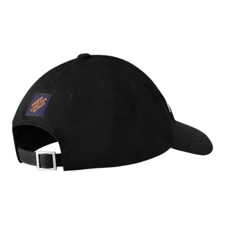 LOUIS VUITTON Cotton Baseball Caps Men's Black-3