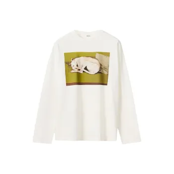 LOEWE Long Sleeve Greyhound Print T Shirt