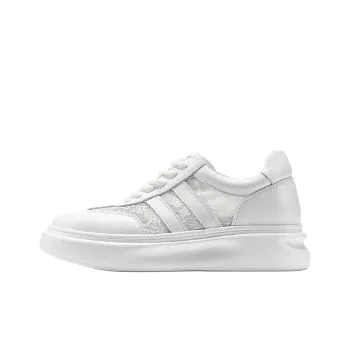 GG CC Slip Resistant Cushioning Abrasion Resistant Low Top Skateboard Shoes Women's White