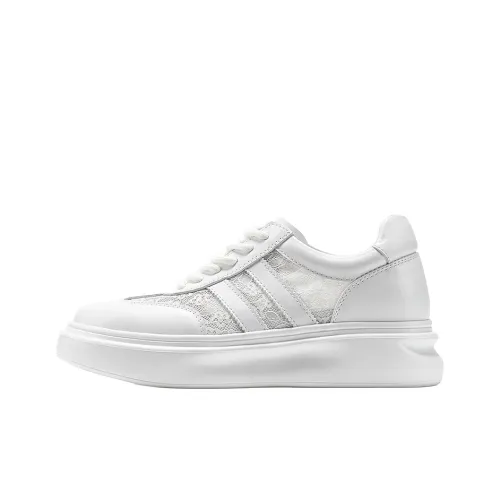 GG CC Slip Resistant Cushioning Abrasion Resistant Low Top Skateboard Shoes Women's White