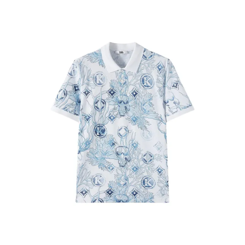 KARL LAGERFELD Polo Shirt Men's White-0