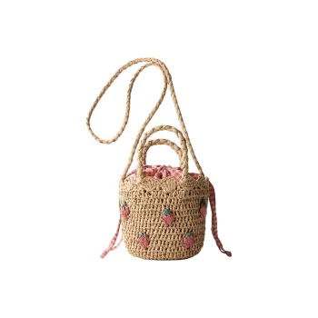 ZARA Cellulose Material Shoulder Bag, Crossbody Bag, Handbag Kids' Camel Brown & Pink
