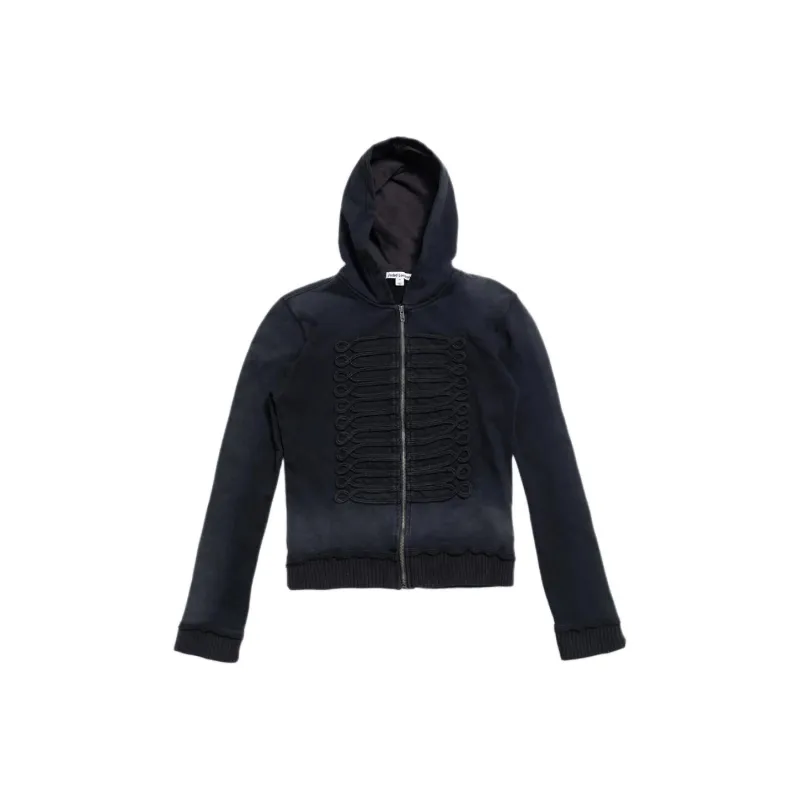 Jaded London Drift Series Drift Collection Black Drummer Hoodie Sweatshirt Men's Washed Black-0