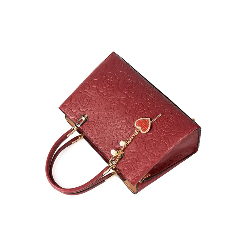 Vigno Synthetic Leather Shoulder Bag, Crossbody Bag, Handbag Women's Red-3