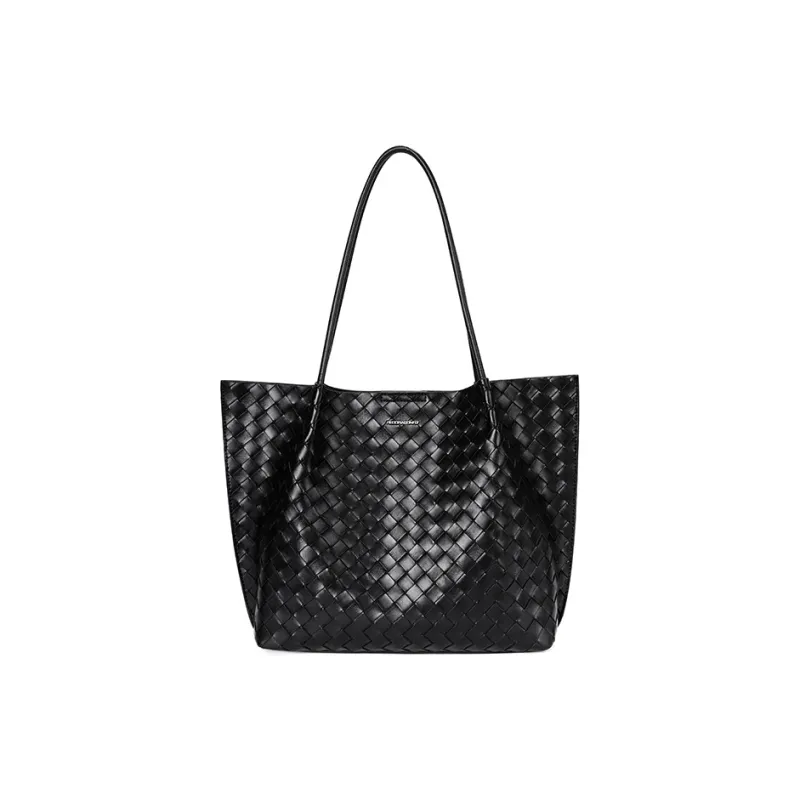 RED DRAGONFLY Cow Leather Tote Bag, Shoulder Bag Regular Women's Classic Black-0