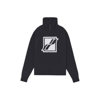WE11DONE Square Logo Pile Knit Jumper